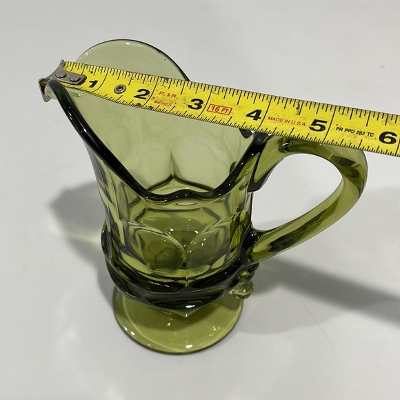 Fostoria Argus Green Henry Ford Museum HFM Sugar Bowl and Creamer set - Picture 13 of 16